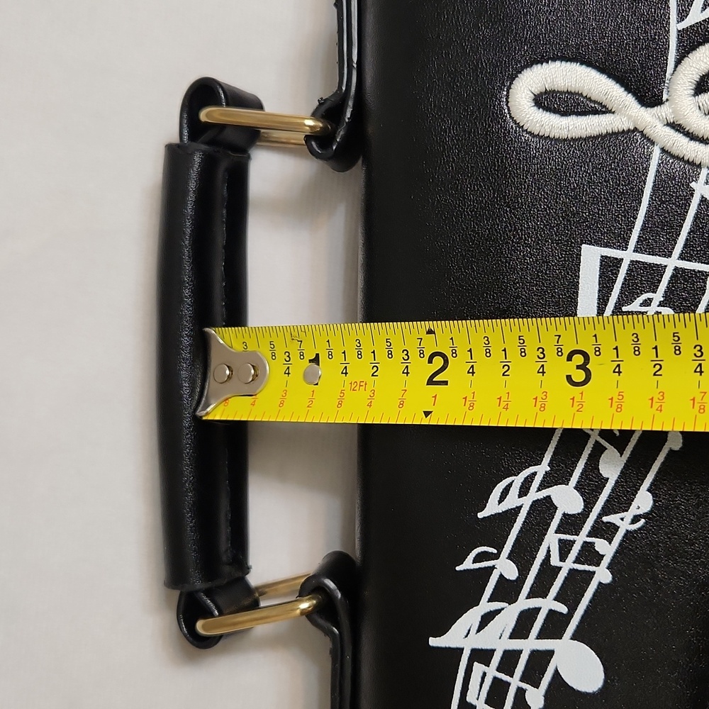 Musical Note Piano Black and White Hand And Shoulder Bag - Picture 8 of 13